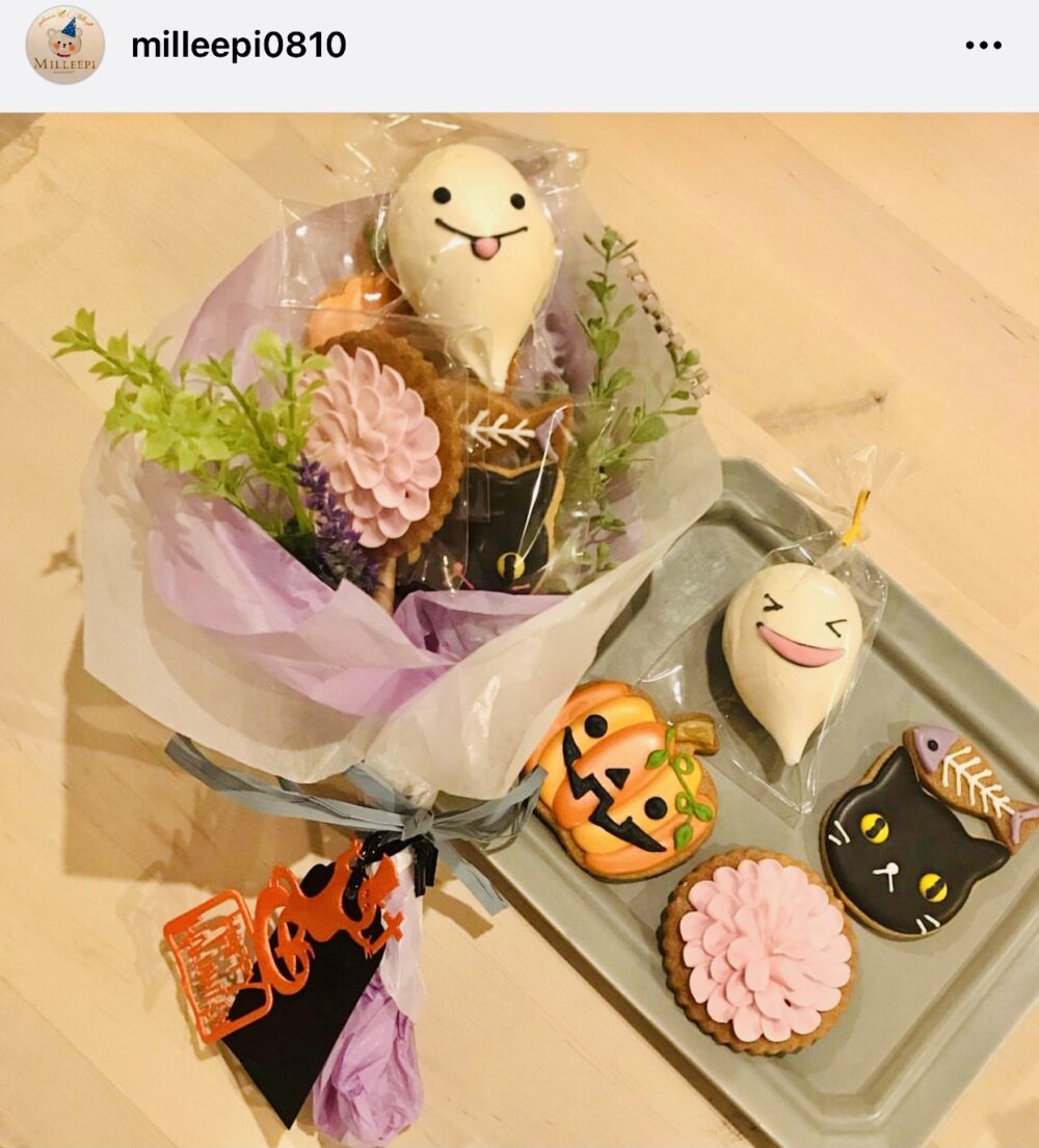 オーダーケーキとお菓子教室のお店　MILLEEPI（ミルエピ）ハロウィンミニブーケ