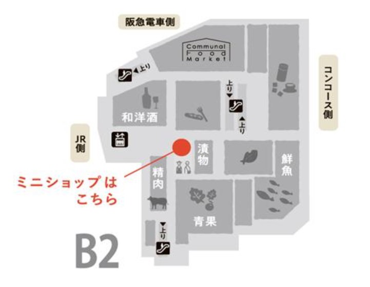 阪急プラットファームショップ地図