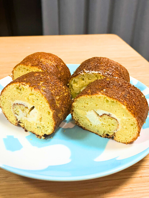 野菜パンケーキを使ったロールケーキ