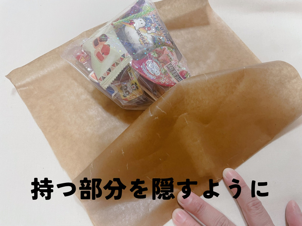 お菓子ブーケの作り方