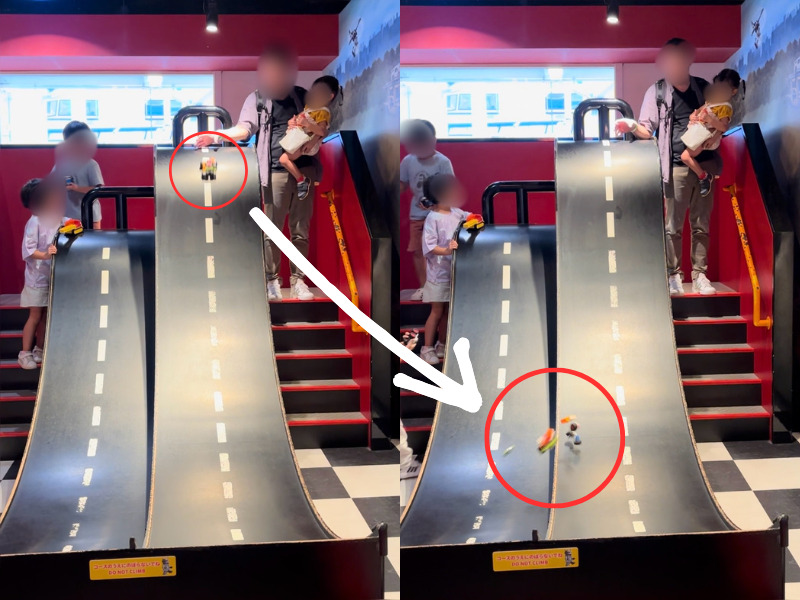 レゴランド大阪「ビルド＆テストゾーン」のテストトラック