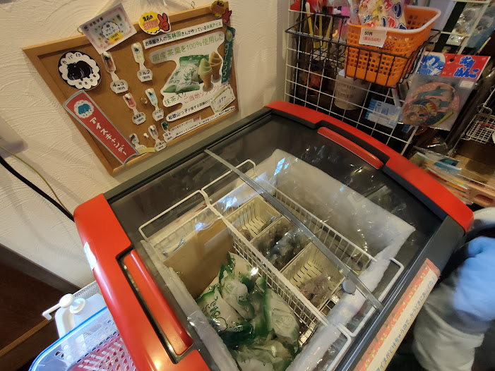 アイスクリームの売り場