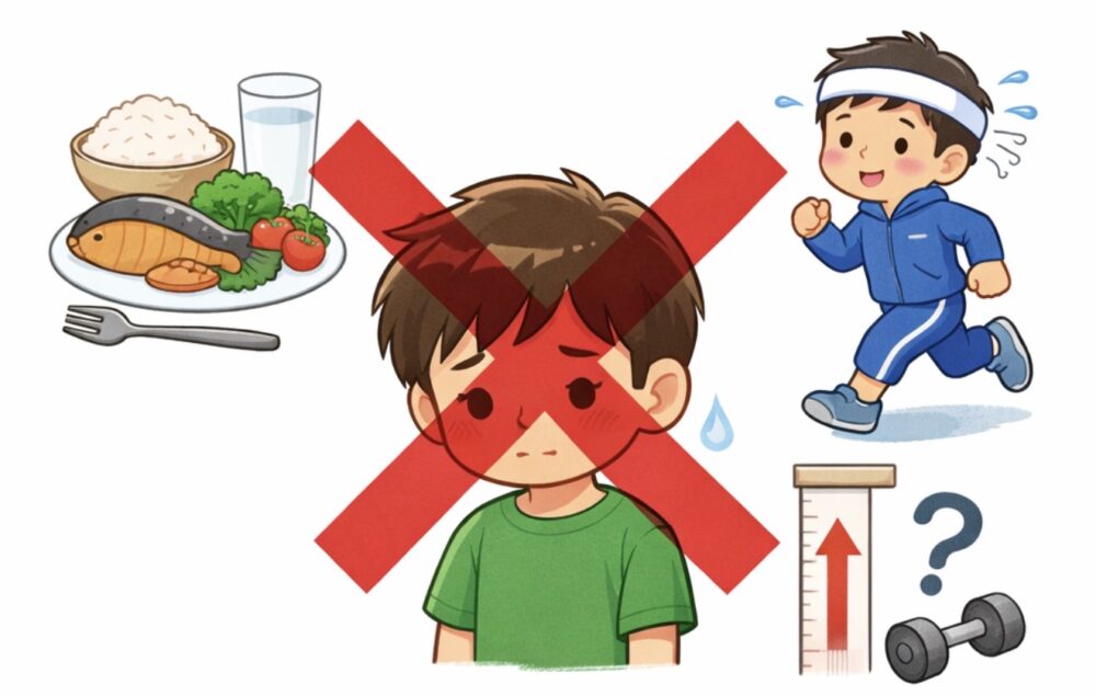 食べ物や運動を頑張っても効果がない様子