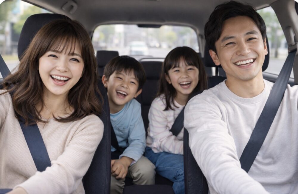 家族でドライブ