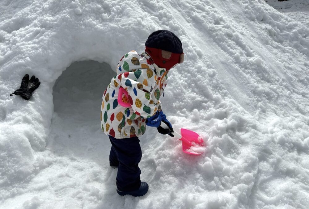無料貸し出しのスコップあり