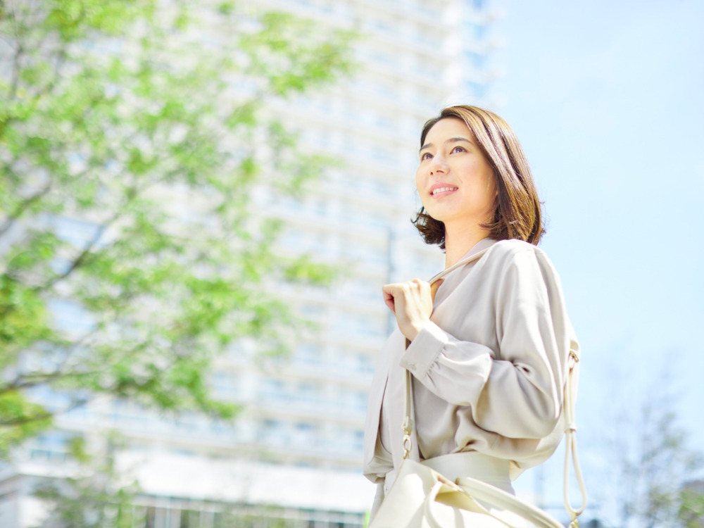 前向きな女性