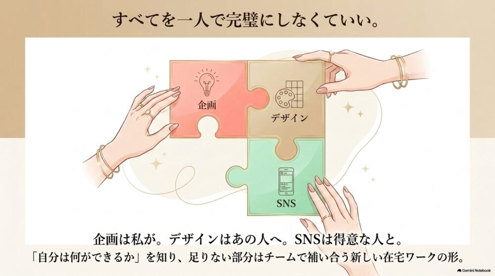すべてを一人で完璧にしなくていい。
