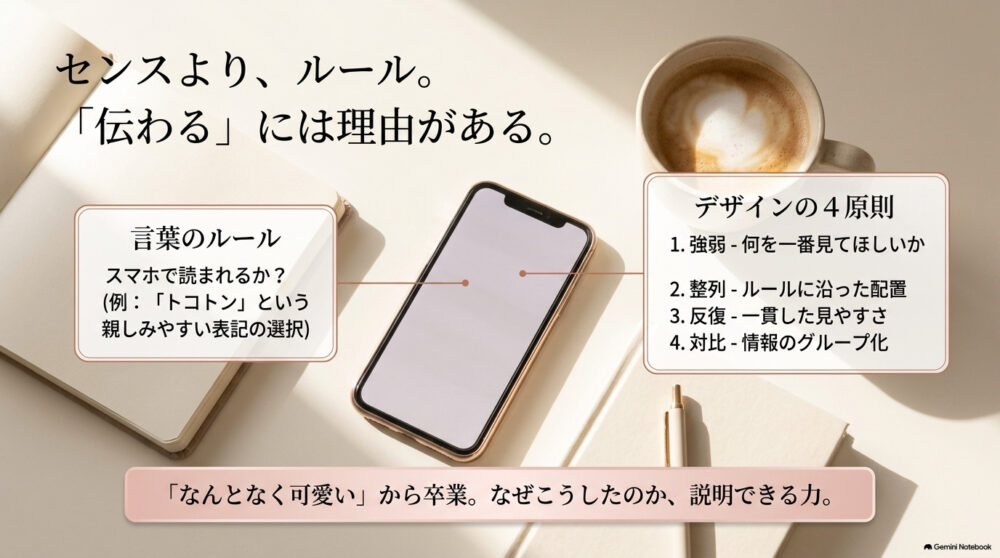 センスよりルール。伝わるには理由がある。